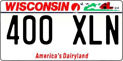 WI license plate 400XLN