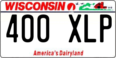 WI license plate 400XLP