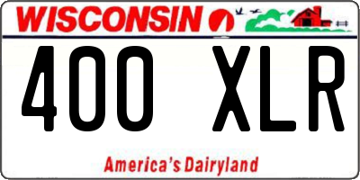WI license plate 400XLR