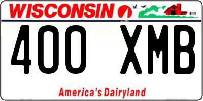 WI license plate 400XMB