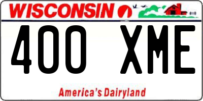 WI license plate 400XME