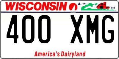 WI license plate 400XMG