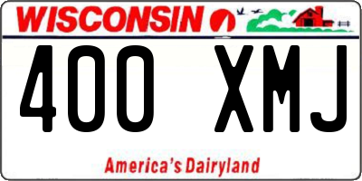 WI license plate 400XMJ