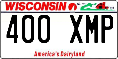 WI license plate 400XMP