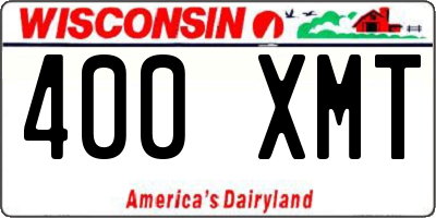 WI license plate 400XMT