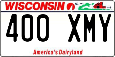 WI license plate 400XMY