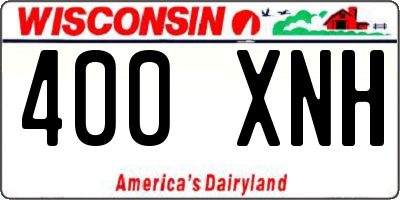 WI license plate 400XNH