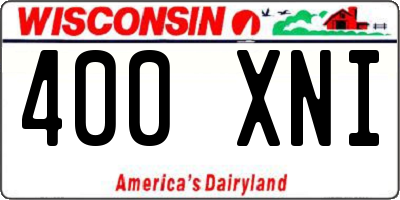 WI license plate 400XNI