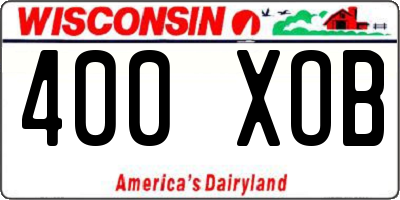 WI license plate 400XOB