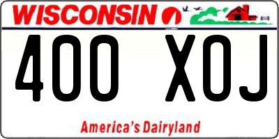 WI license plate 400XOJ