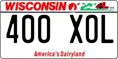 WI license plate 400XOL