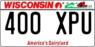 WI license plate 400XPU