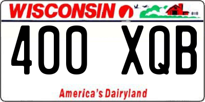 WI license plate 400XQB