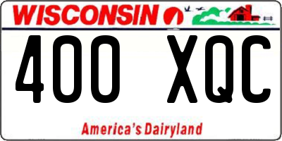 WI license plate 400XQC