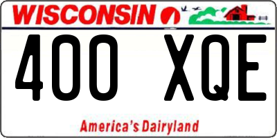 WI license plate 400XQE