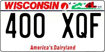 WI license plate 400XQF