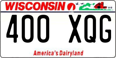 WI license plate 400XQG