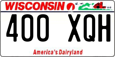WI license plate 400XQH