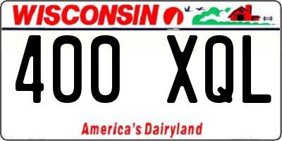 WI license plate 400XQL