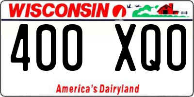 WI license plate 400XQO
