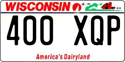 WI license plate 400XQP