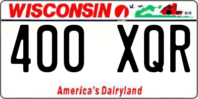 WI license plate 400XQR