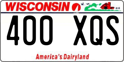 WI license plate 400XQS