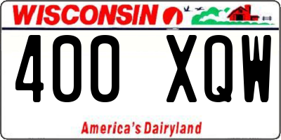 WI license plate 400XQW