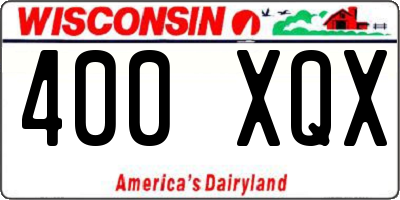 WI license plate 400XQX