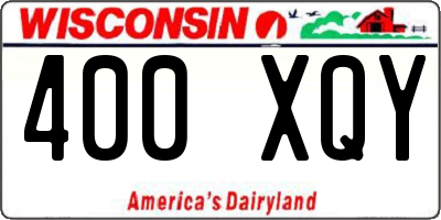 WI license plate 400XQY