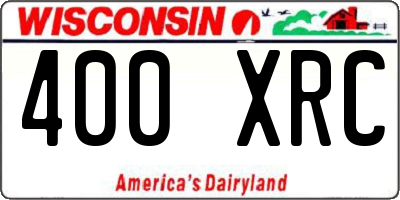 WI license plate 400XRC