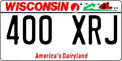 WI license plate 400XRJ