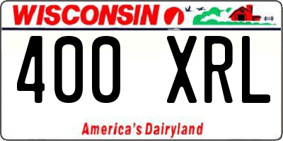 WI license plate 400XRL
