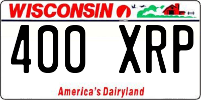 WI license plate 400XRP