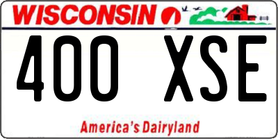 WI license plate 400XSE