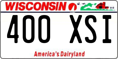 WI license plate 400XSI
