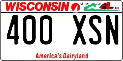 WI license plate 400XSN