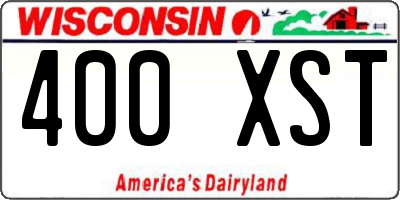 WI license plate 400XST