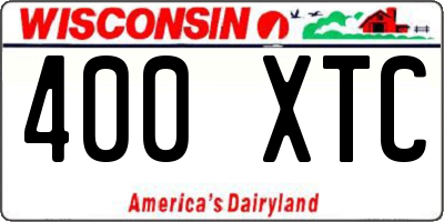WI license plate 400XTC
