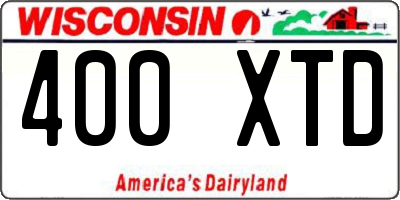WI license plate 400XTD