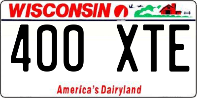 WI license plate 400XTE
