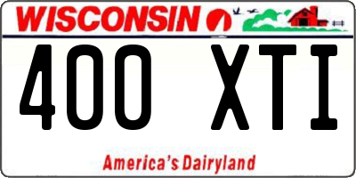 WI license plate 400XTI