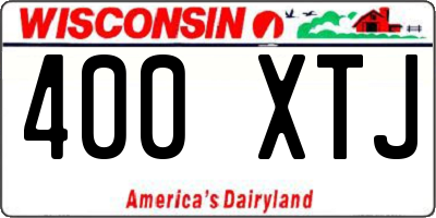 WI license plate 400XTJ