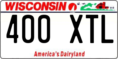 WI license plate 400XTL