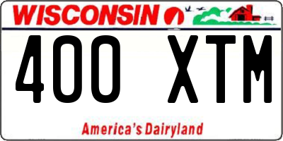 WI license plate 400XTM