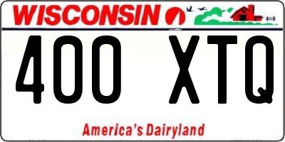 WI license plate 400XTQ
