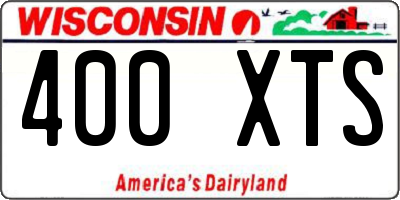 WI license plate 400XTS