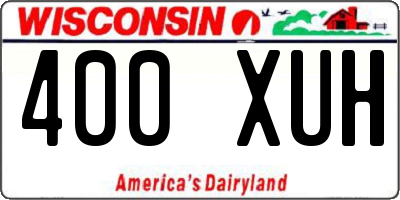 WI license plate 400XUH