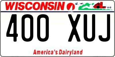 WI license plate 400XUJ