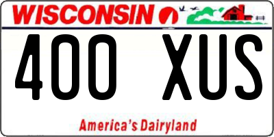 WI license plate 400XUS